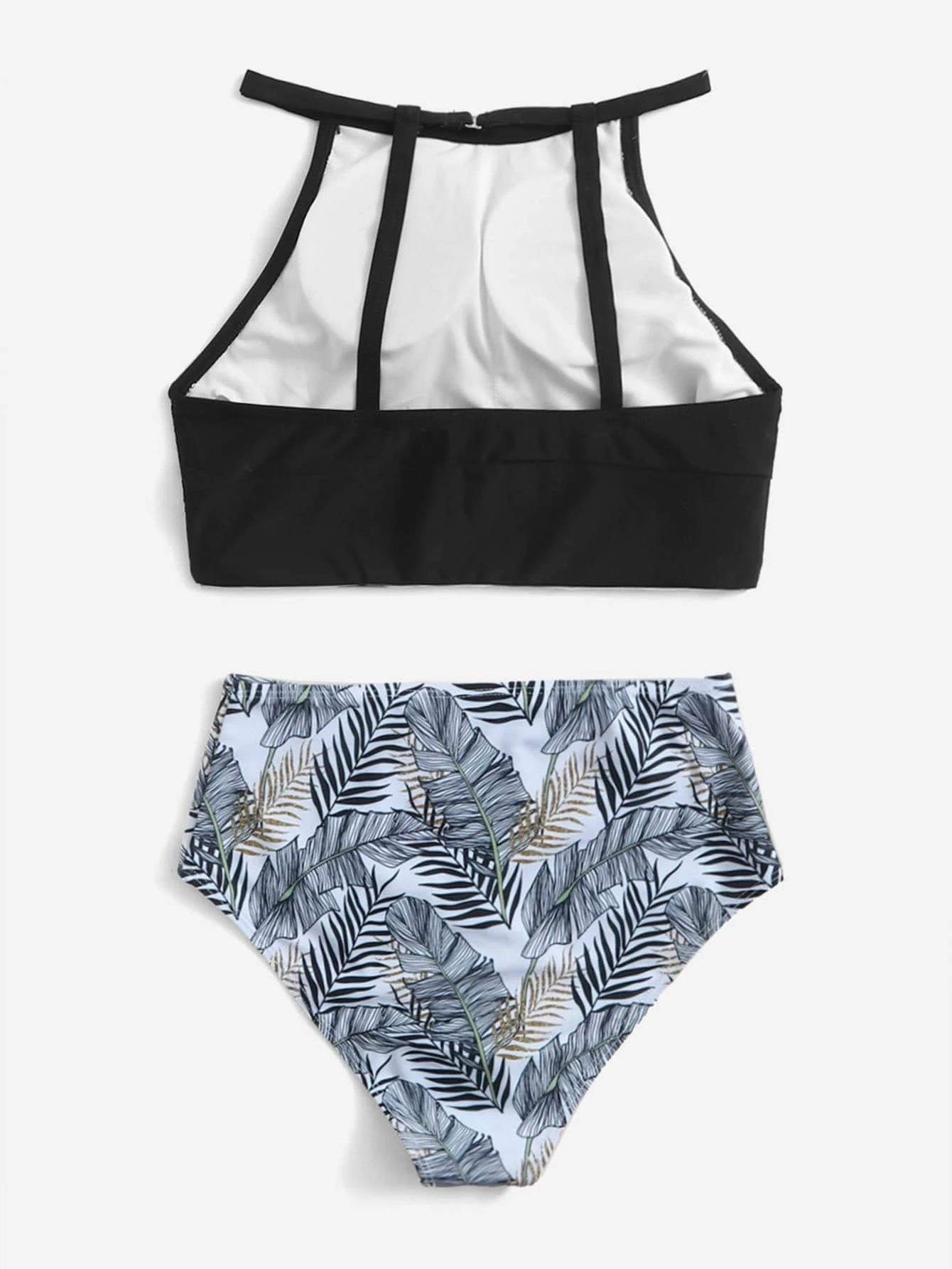 Sexy High Waist Two Pieces Summer Bikini Swimsuits
