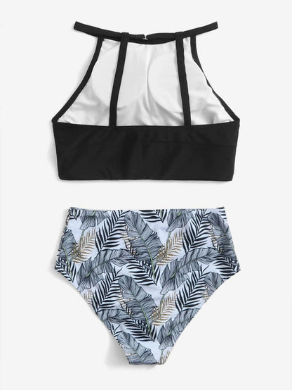Sexy High Waist Two Pieces Summer Bikini Swimsuits