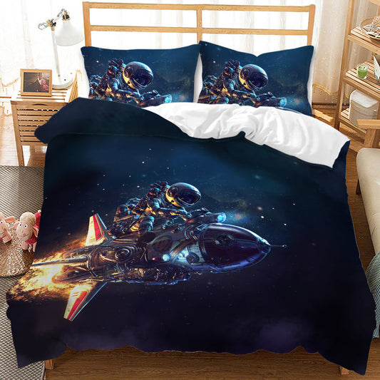 3D Starry Sky Space Designed Dovet Cover Bedding Sets