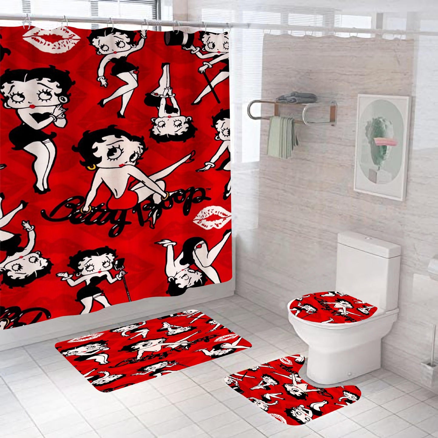 Betty Girl Fabric Shower Curtain Sets