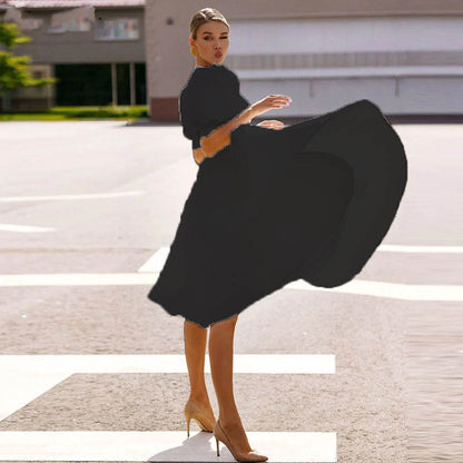 Half Sleeves Sexy Midi Length Dresses