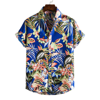 Floral Print Men's Short Sleeves Summer T Shirts