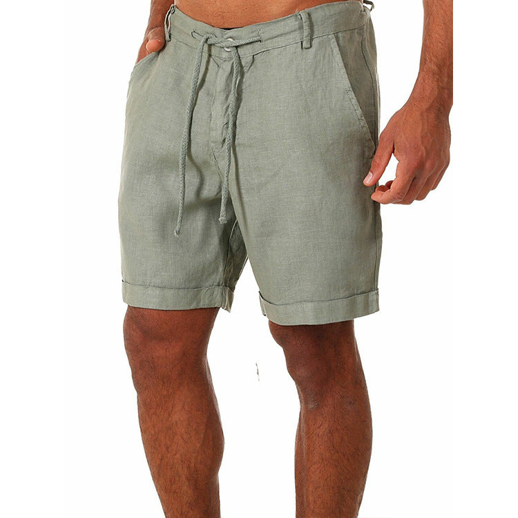 Simple Design Linen Summer Men's Shorts