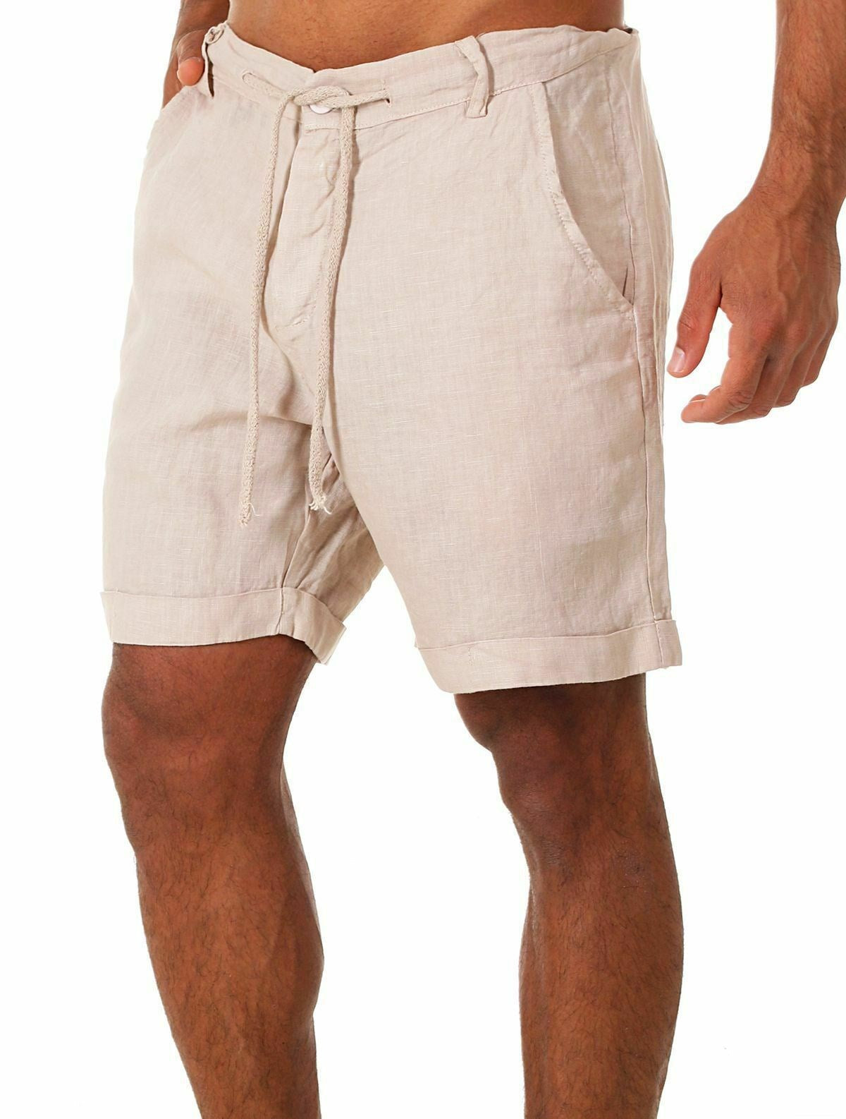Simple Design Linen Summer Men's Shorts