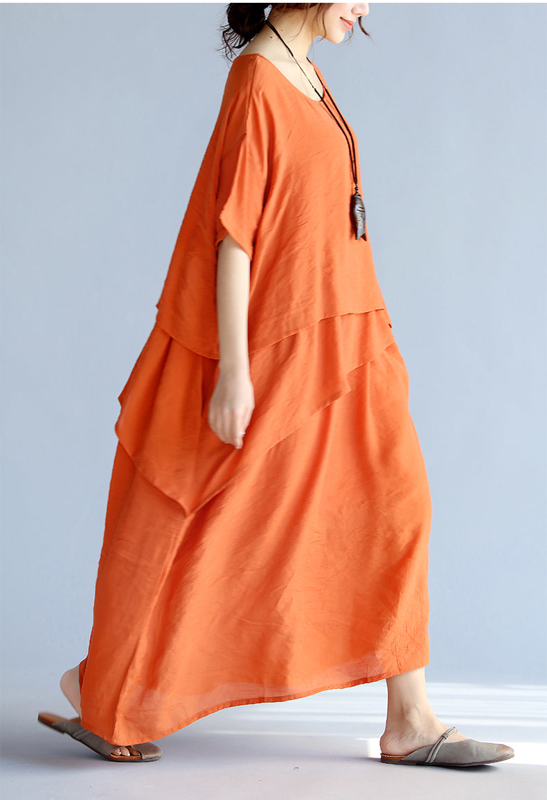 Plus Sizes Summer Women Linen Long Dresses