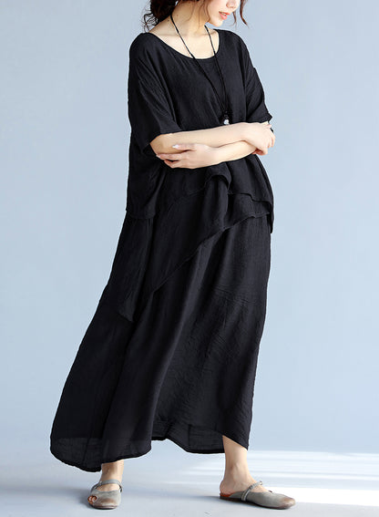 Plus Sizes Summer Women Linen Long Dresses