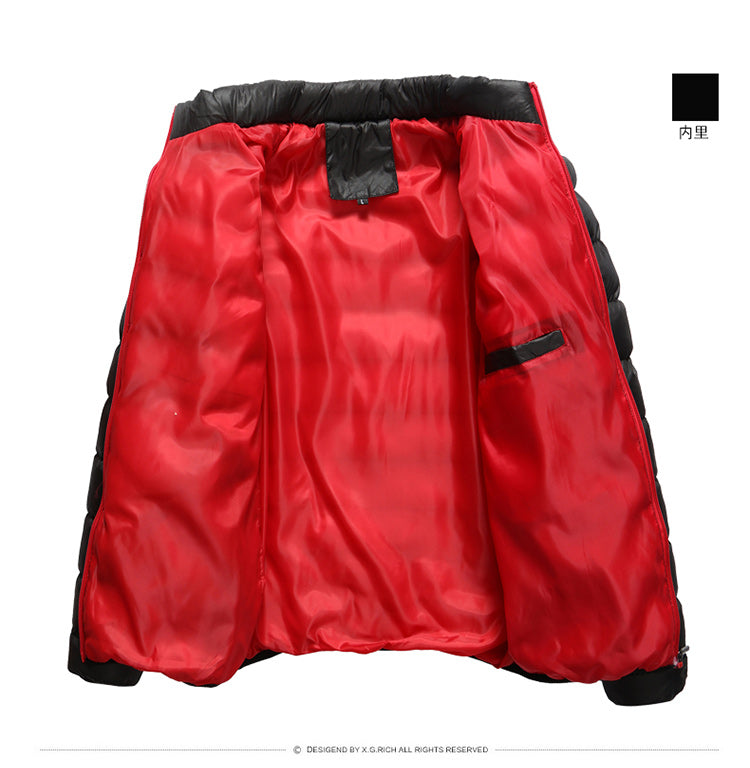 Plus Sizes Stand Collar Cotton Zipper Overcoat for Men