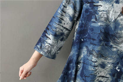 Vintage Dyed Plus Sizes Loose Dresses
