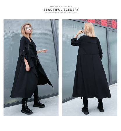 Designed Women Long Wind Break Overcoats