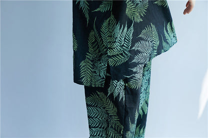 Summer Linen Short Sleeves T Shirts and Pants 2pcs/Set
