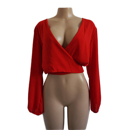Sexy Backless Long Sleeves Blouses-STYLEGOING