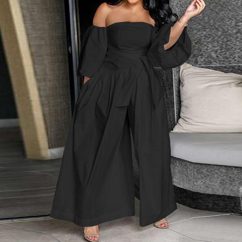 Stylish Summer Overalls Belted Off Shoulder Rompers-STYLEGOING