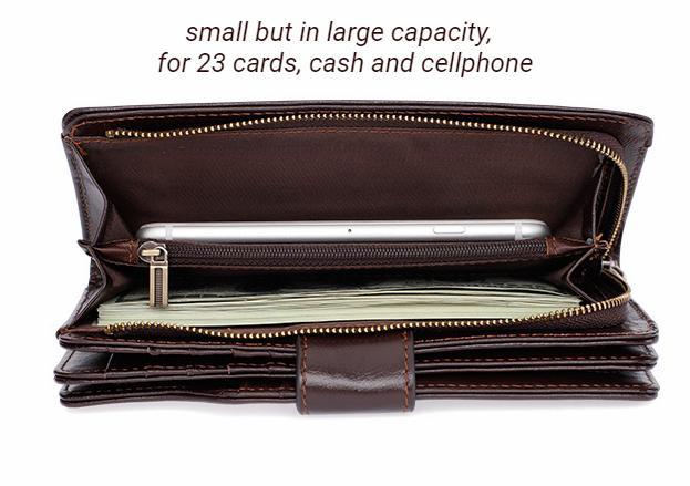 Cusotm Handmade Men's Leather Wallet-STYLEGOING