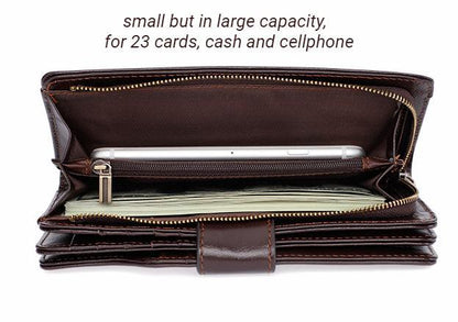 Cusotm Handmade Men's Leather Wallet-STYLEGOING