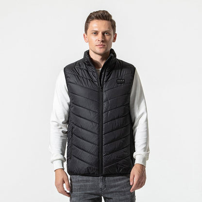 Fashion Men Women Coat Intelligent USB Electric Heating Thermal Warm Winter Heated Vest