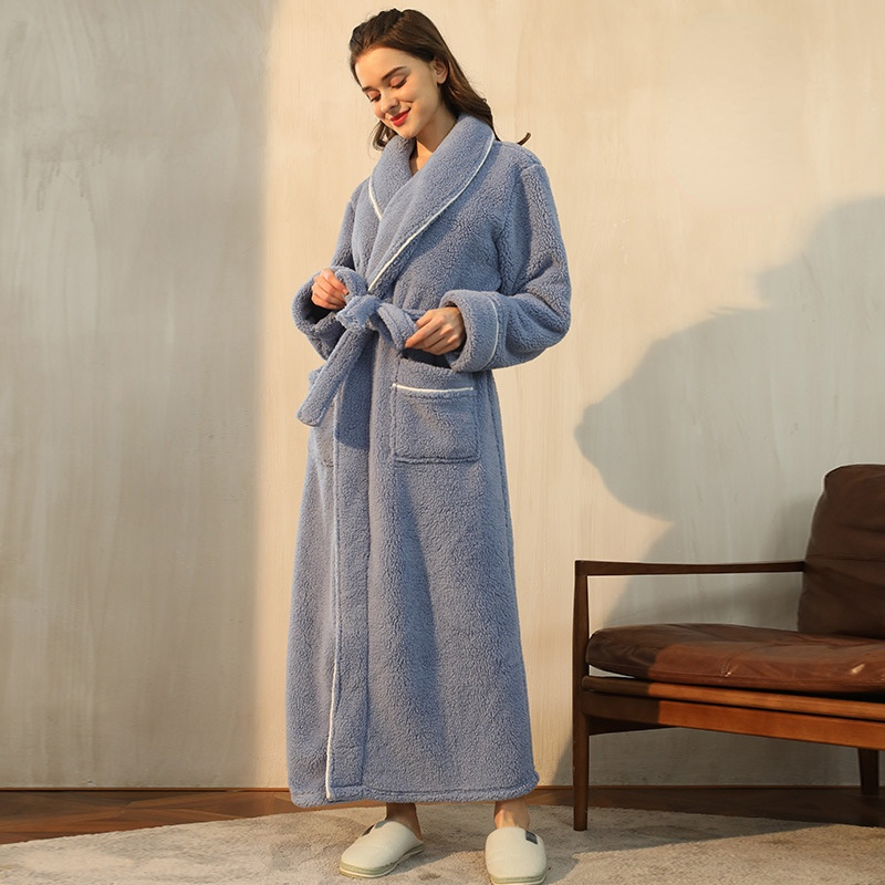 Luxury His-and-hers Winter Warm Sleepwear Robe