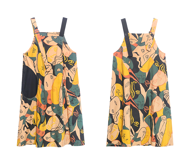 Retro Women Print Cozy Long Dresses-STYLEGOING