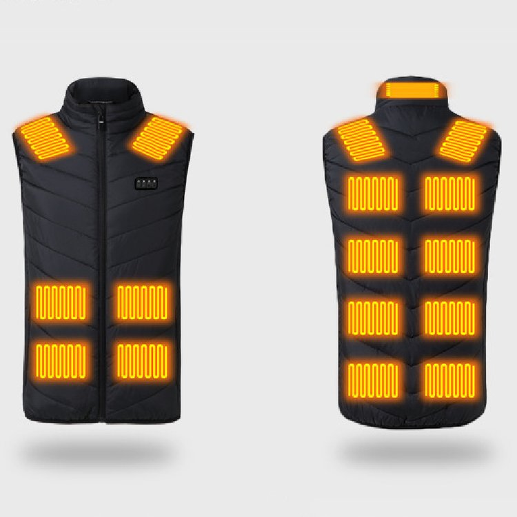 Fashion Men Women Coat Intelligent USB Electric Heating Thermal Warm Winter Heated Vest