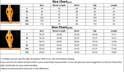 Elegant Women Two Pieces Blazer and Skirts for Women