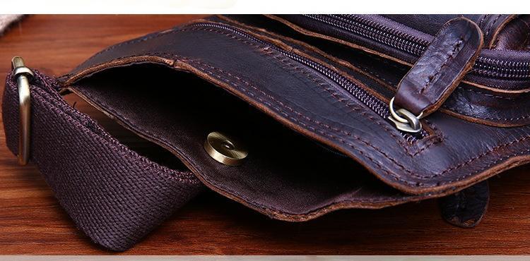 Personalized Handmade Leather Small Shoulder Bag-STYLEGOING