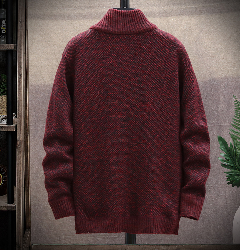 Plus Size Warm Men's Knitting Overcoat