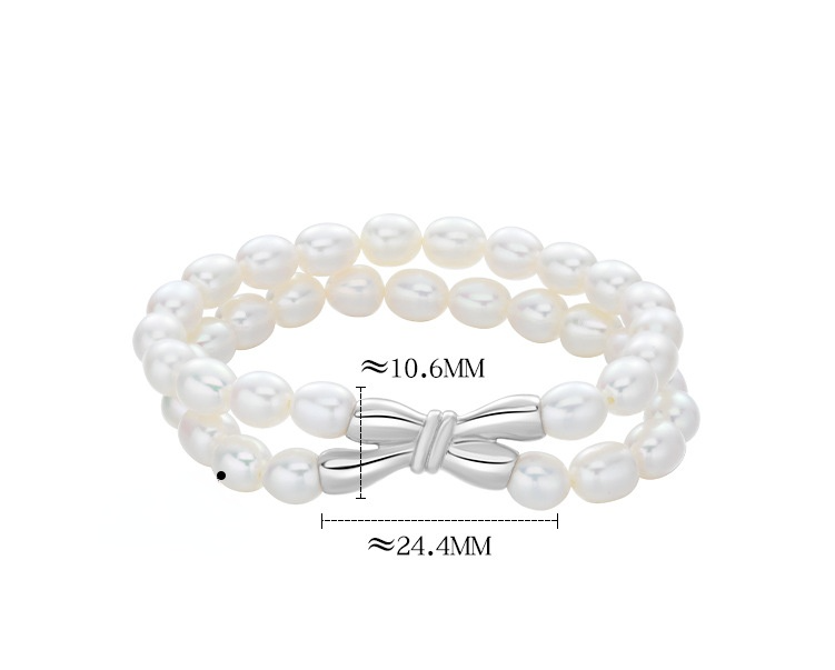 Fashion Butterfly Design Sterling Silver Pearl Bracelets