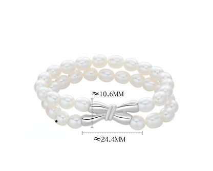 Fashion Butterfly Design Sterling Silver Pearl Bracelets