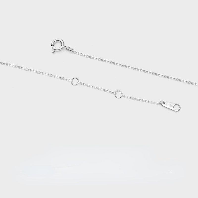 Crown Design Zircon Sterling Sliver Necklace