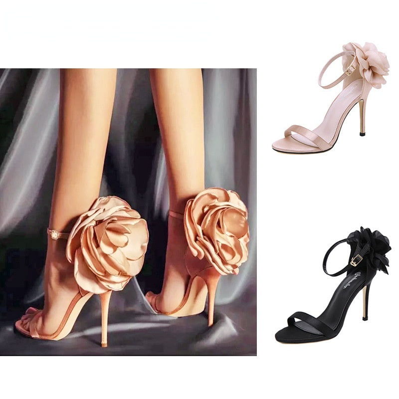 Sexy Flower Design High Heels Night Party Sandals