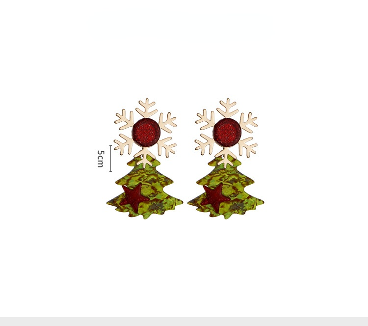 Merry Christmas Tree Design Women Earrings