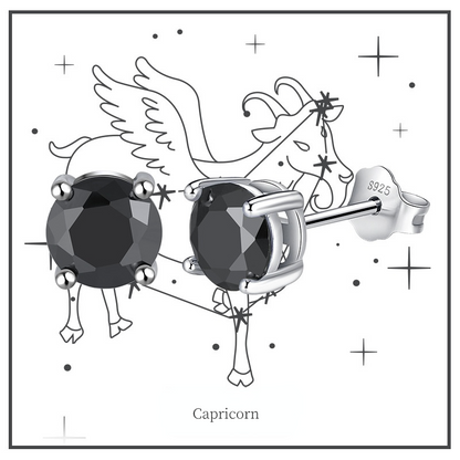 Fashion Sterling Silver Twelve Constellation Earring Studs