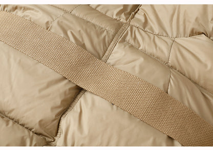 Winter Warm Apricot Down Coats with Hoodies for Women