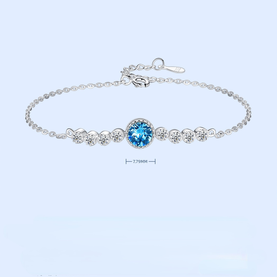 Romantic Luxury Crystal Sliver Bracelet for Women