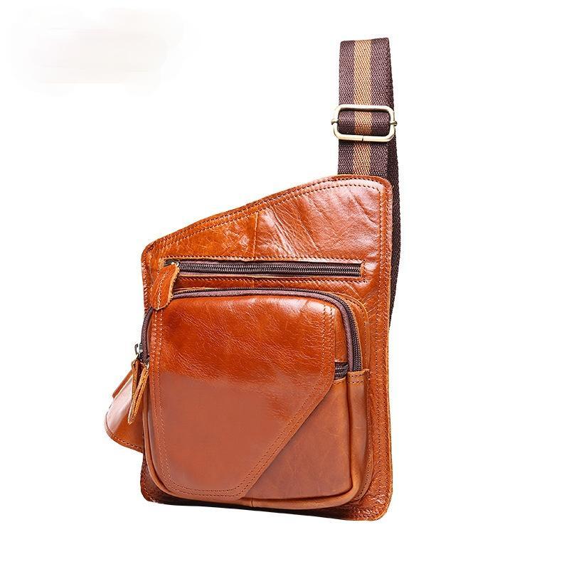 Personalized Handmade Leather Small Shoulder Bag-STYLEGOING