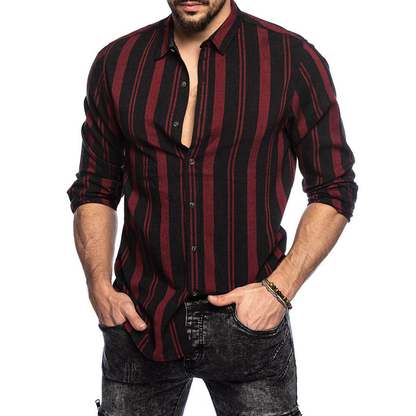 Long Sleeves Striped Shirts for Men