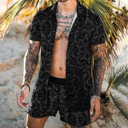 Black Men Royal Short And Shirt Suits-STYLEGOING