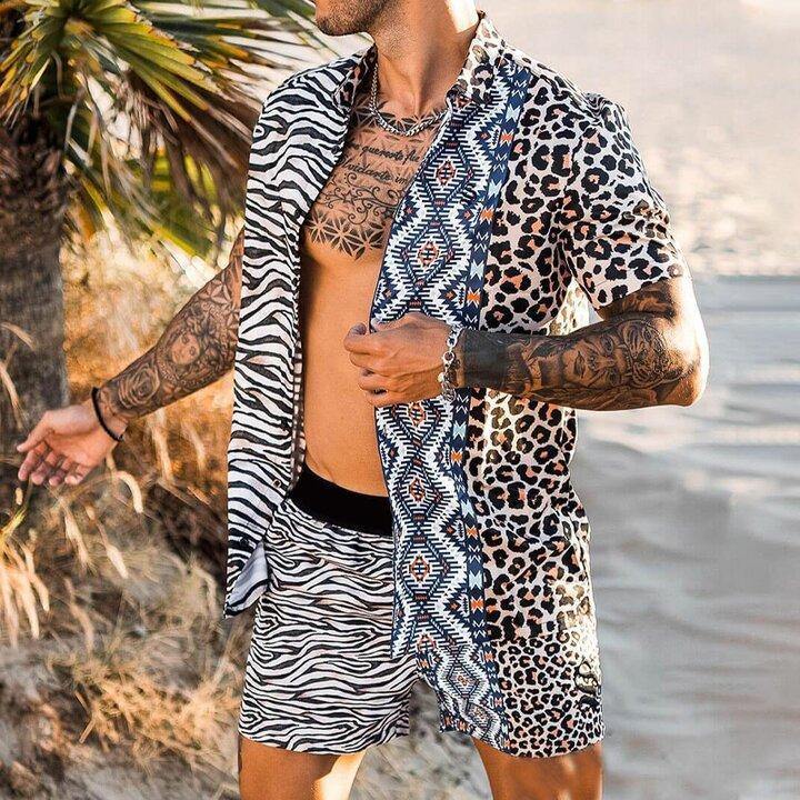 Summer Printed Tops&Shorts Two-Piece Suits-STYLEGOING