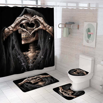 Halloween Skeleton Fabric Shower Curtain Sets
