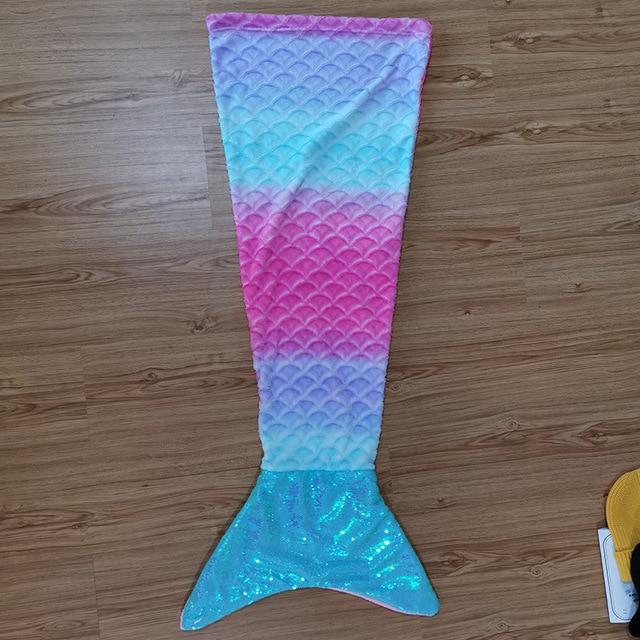 Shark Mermaid Tail Blanket Children Kids Mermaid Blanket-9-150x50cm-Free Shipping at meselling99