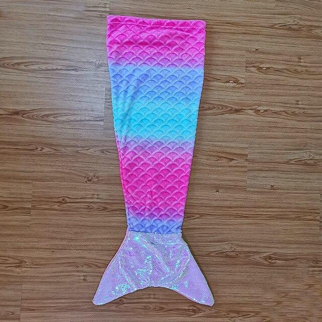 Shark Mermaid Tail Blanket Children Kids Mermaid Blanket-12-150x50cm-Free Shipping at meselling99