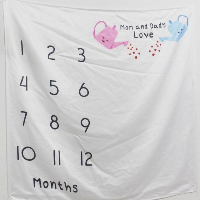 Baby Blanket Milestone t Monthly Flower Number Blanke--Free Shipping at meselling99