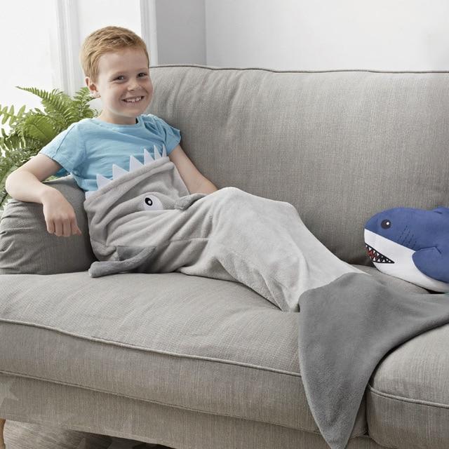 Shark Mermaid Tail Blanket Children Kids Mermaid Blanket-14-150x50cm-Free Shipping at meselling99
