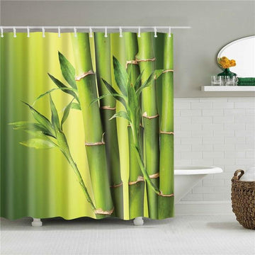 Bamboo Stalks Fabric Shower Curtain