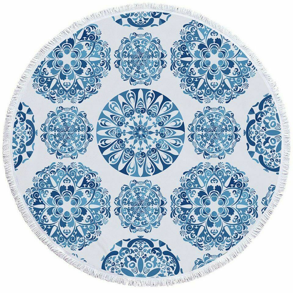 Women Beach Round Tasse Towel-STYLEGOING