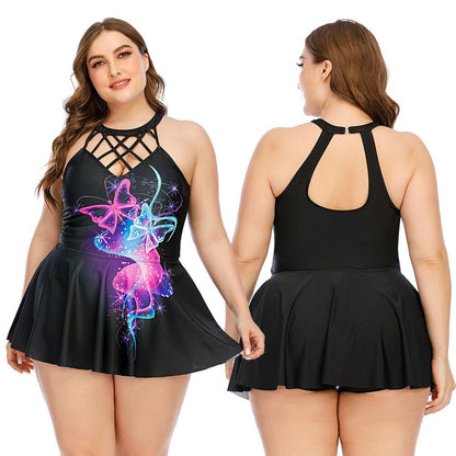 Plus Size Beach Monokini Swimsuit-STYLEGOING