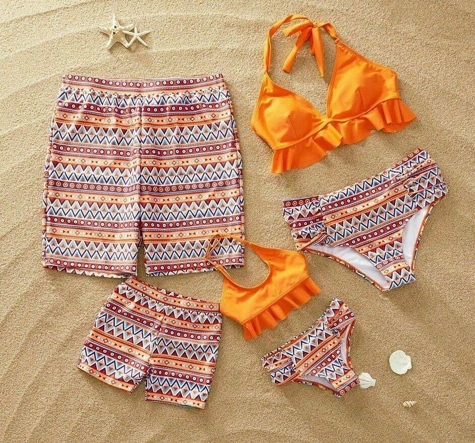 Family Tropical NewLeaf Print Swimsuit-STYLEGOING