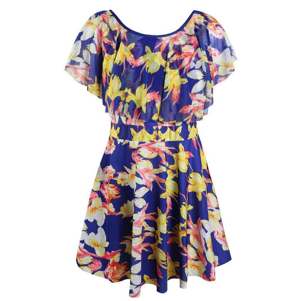 One Piece Plus Size Swimdress-STYLEGOING