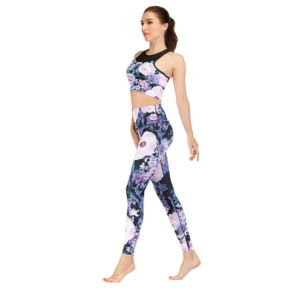 Women Yoga Set Gym Workout Suit Sports Bra Leggings Pants Fitness Pilates Outfit-STYLEGOING