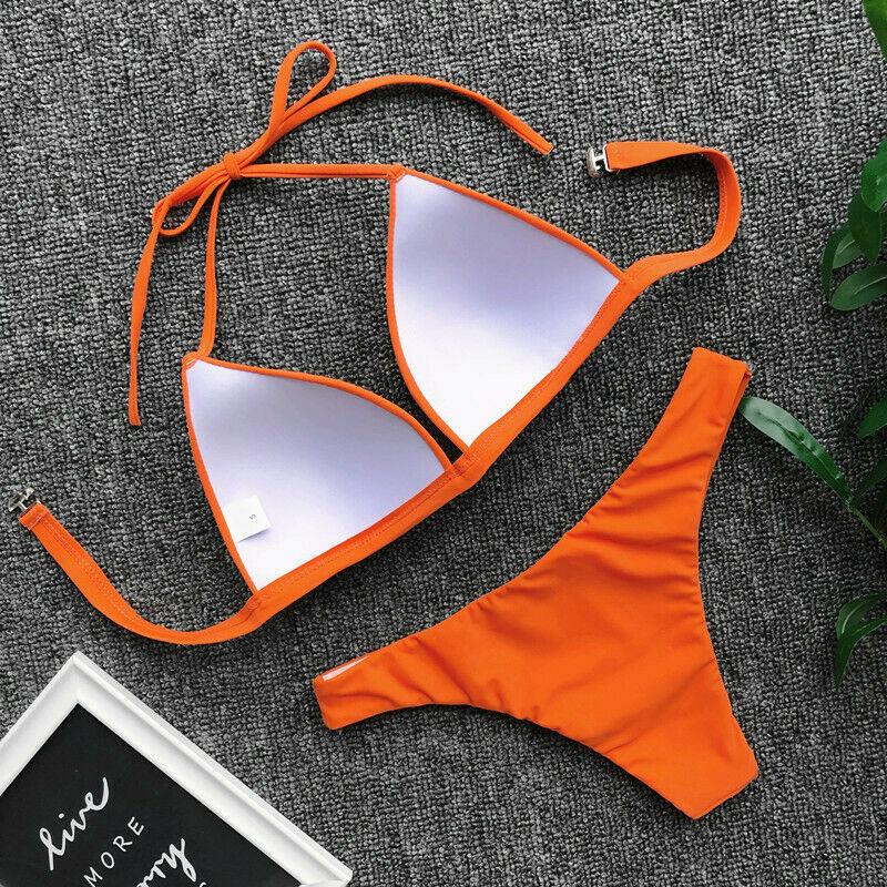 Womens Swimwear Triangle Bikini Set-STYLEGOING