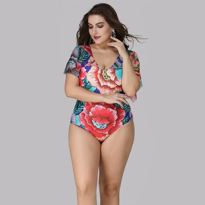 Plus Size One Piece Bikini-STYLEGOING
